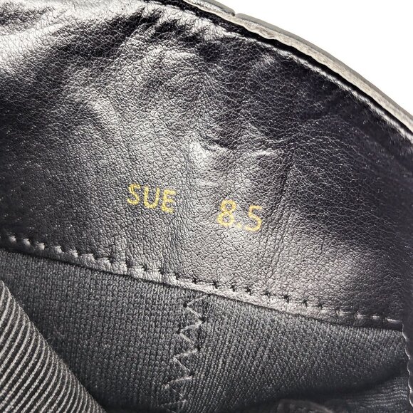 Azalea Wang Women Sue Black Vegan Leather Platform Party Fashion Boots sz 8.5 - Picture 7 of 9